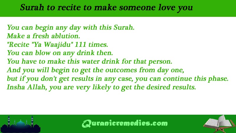 Surah To Recite To Make Someone Love You