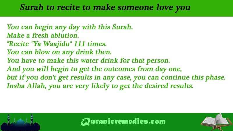 Surah To Recite To Make Someone Love You