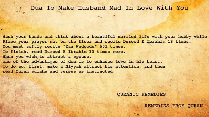 step by step guide about Dua To Make Husband Mad In Love With You