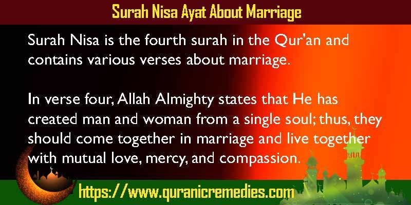 Surah Nisa Ayat About Marriage