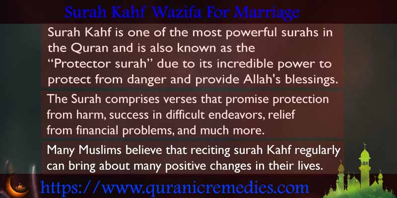 Surah Kahf Wazifa For Marriage