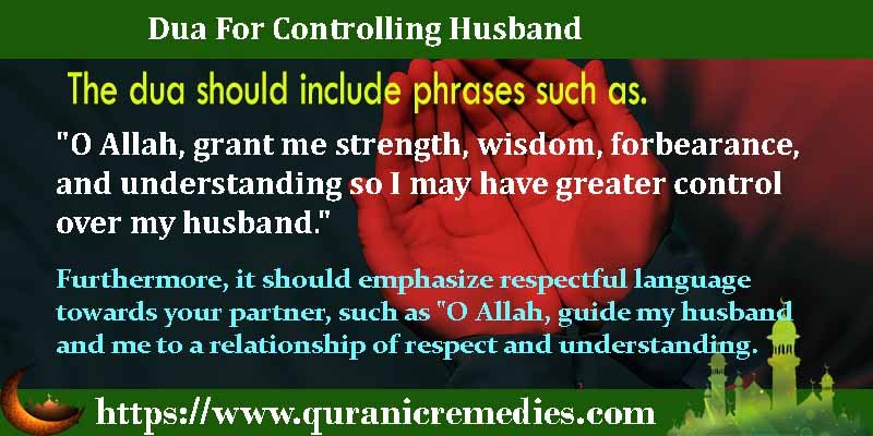 Dua For Controlling Husband