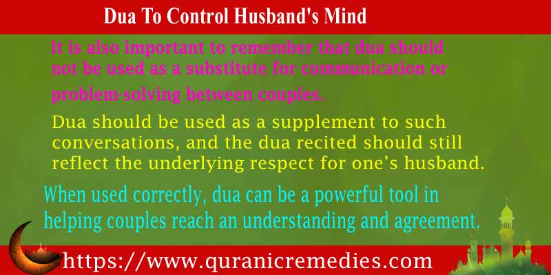 Dua To Control Husband's Mind