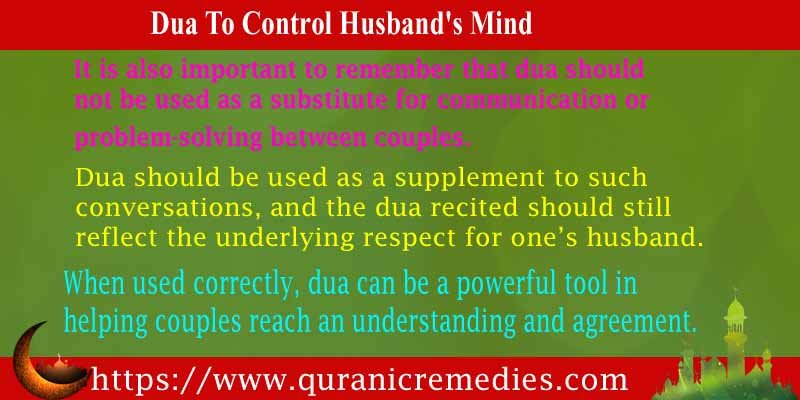 Dua To Control Husband's Mind